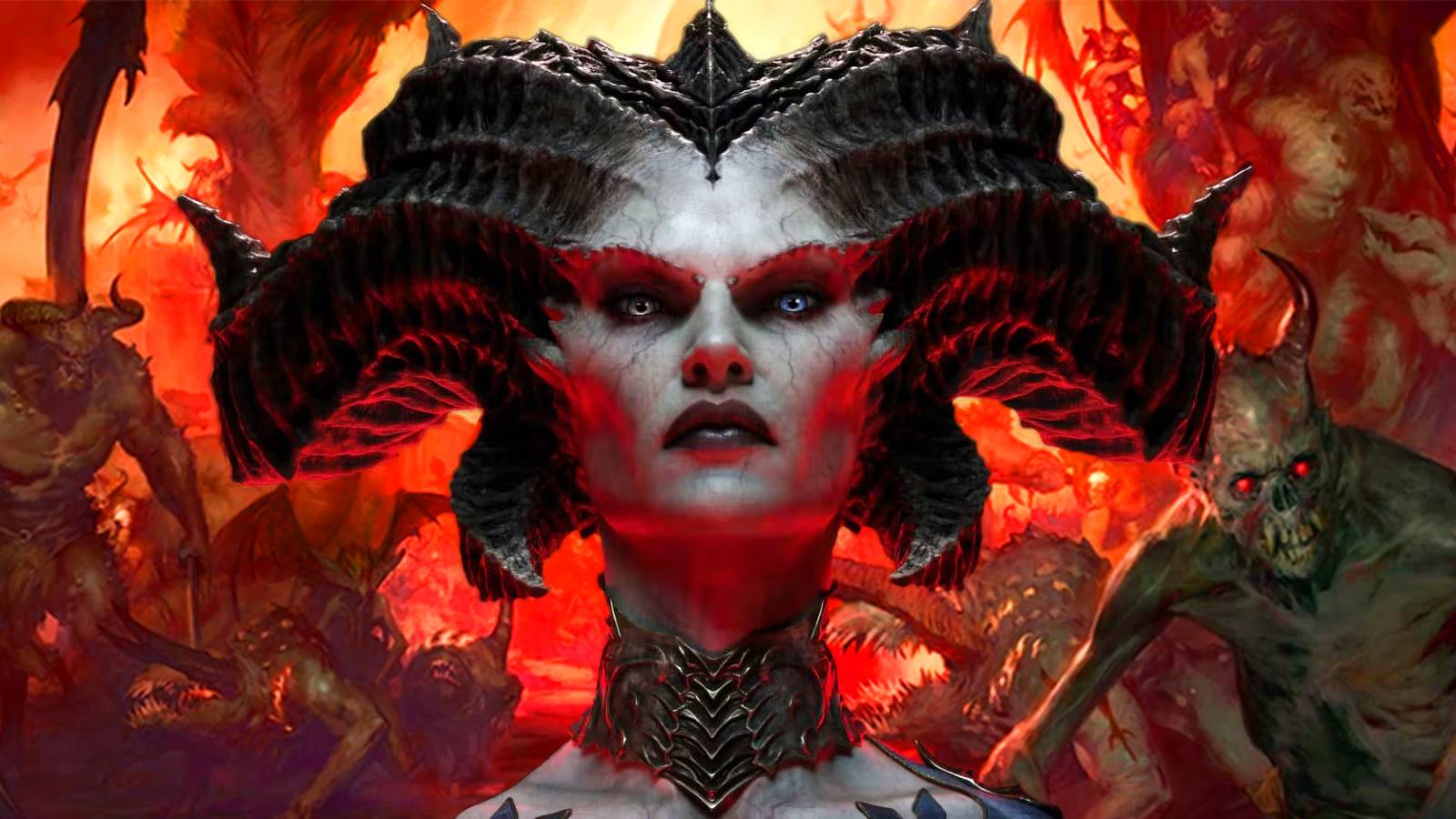 Lilith with her horde of demons