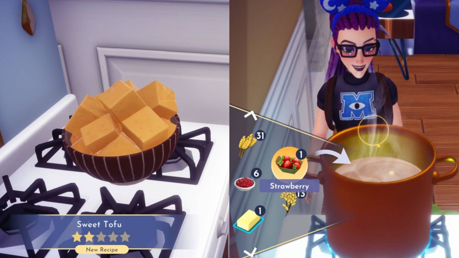 Disney Dreamlight Valley how to make sweet tofu 