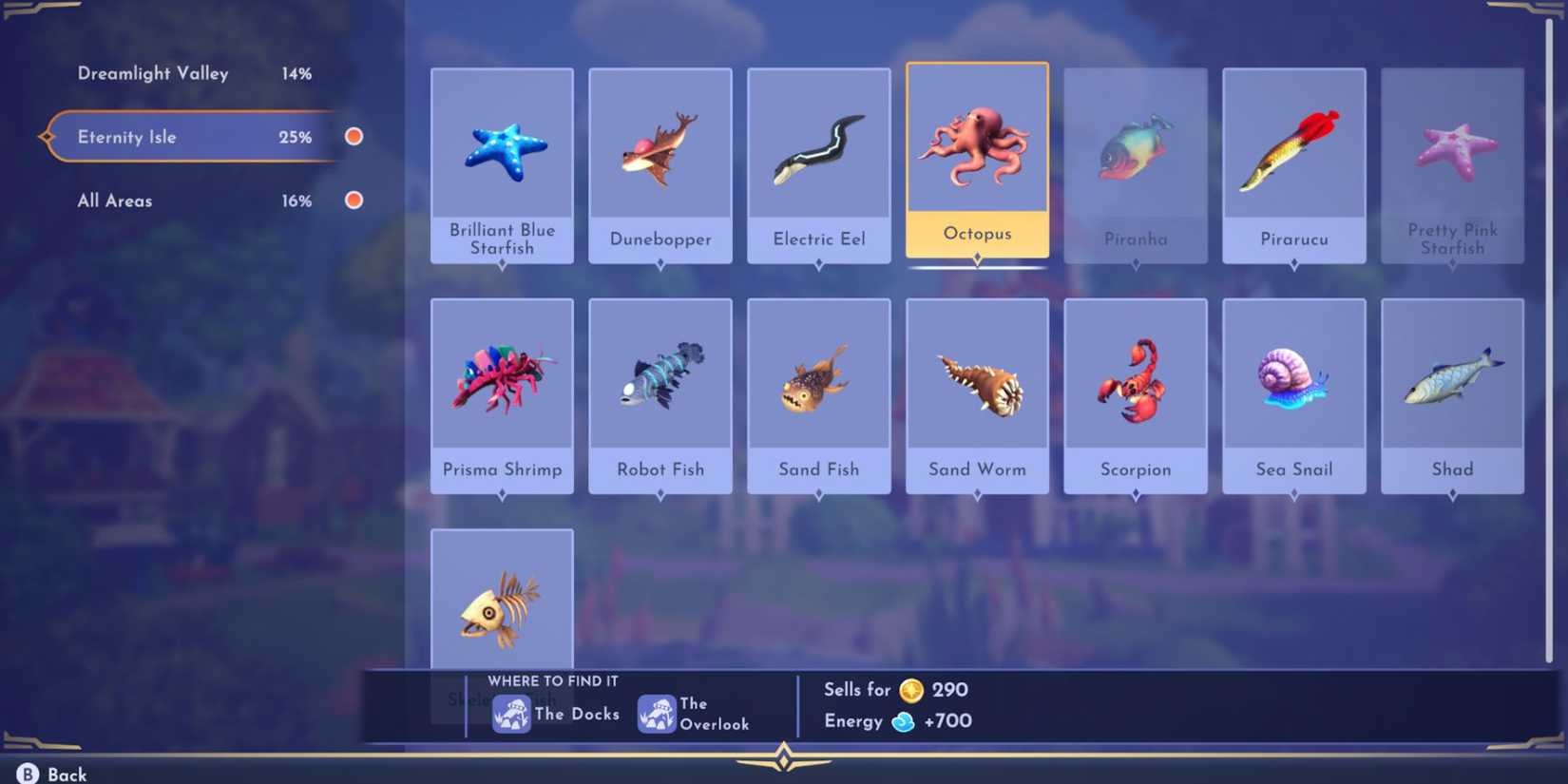 disney dreamlight valley octopus ingredient