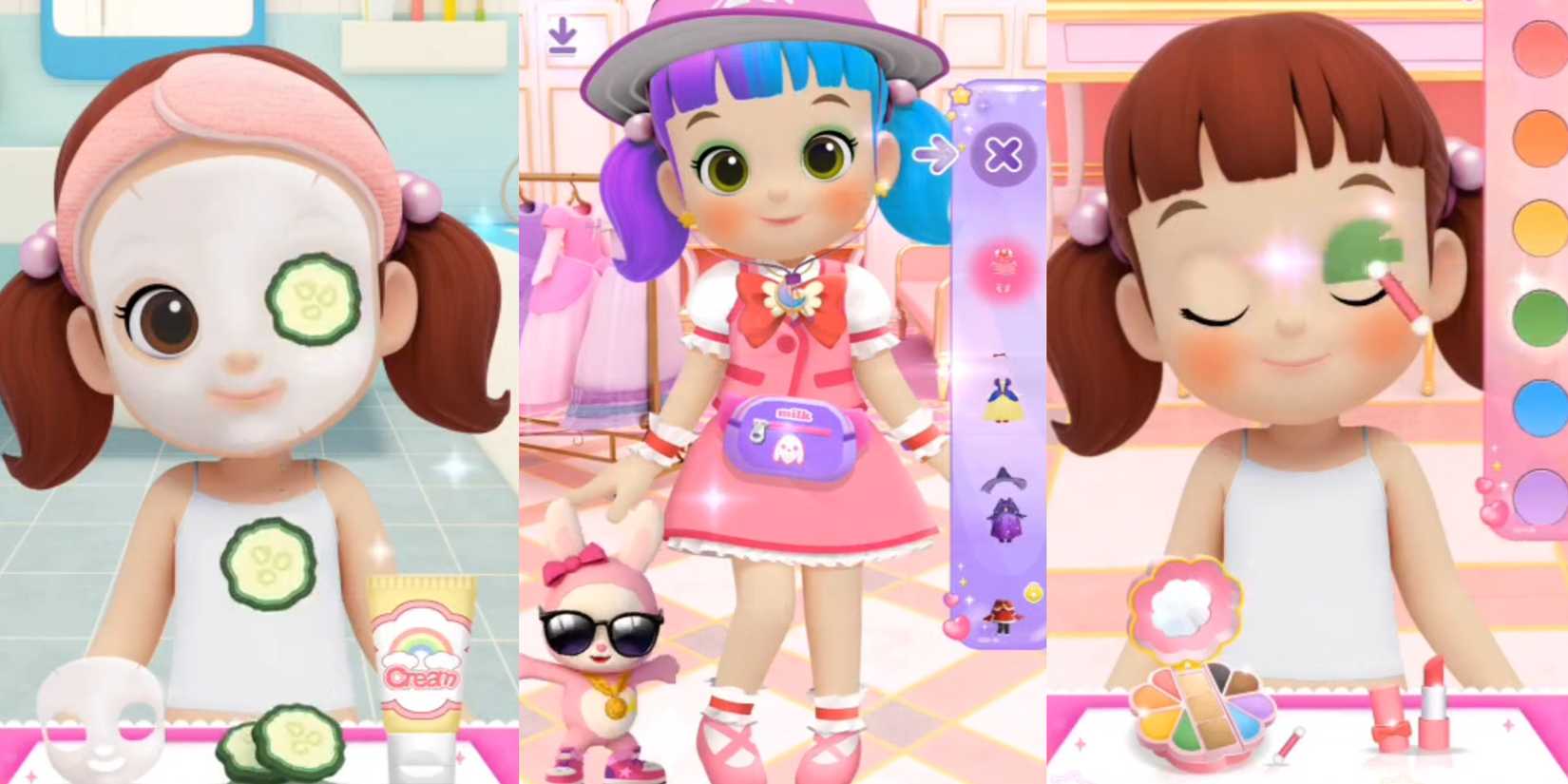 DoReMi Dalimi Dalimi's Dress Up Game hygiene makeup makeover kids dress up game