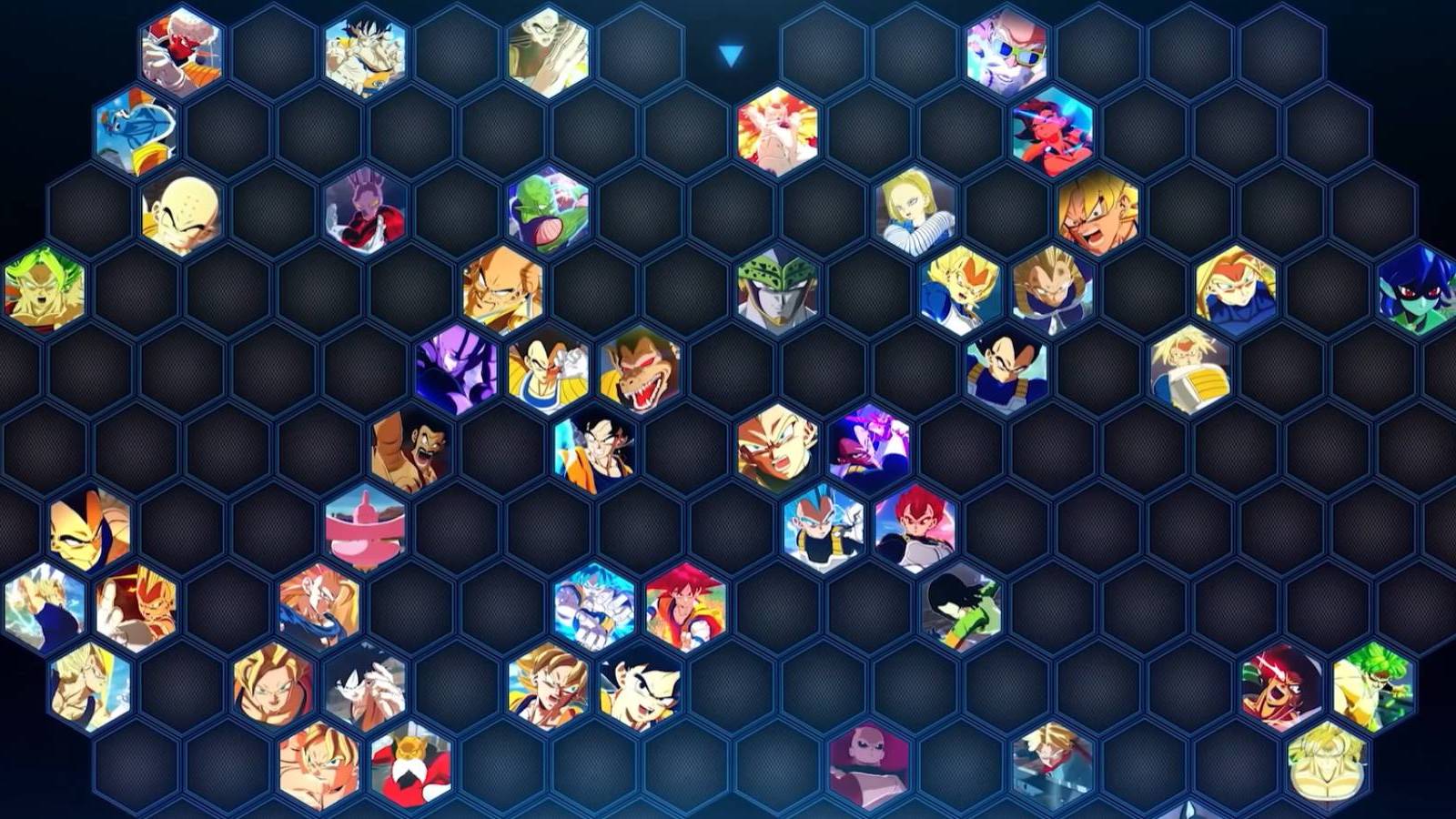 Grid of characters from the Speed vs. Power trailer for Dragon Ball: Sparking! ZERO