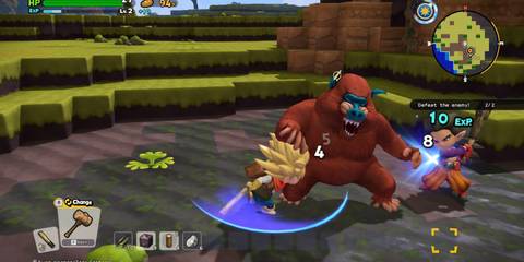 The main character from Dragon Quest Builders 2 in a Fight