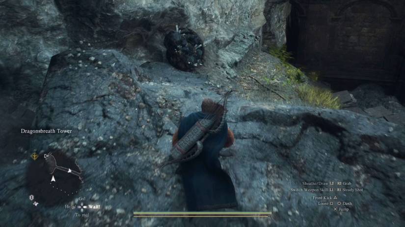 A Dragon's Dogma 2 player mining Sunstone