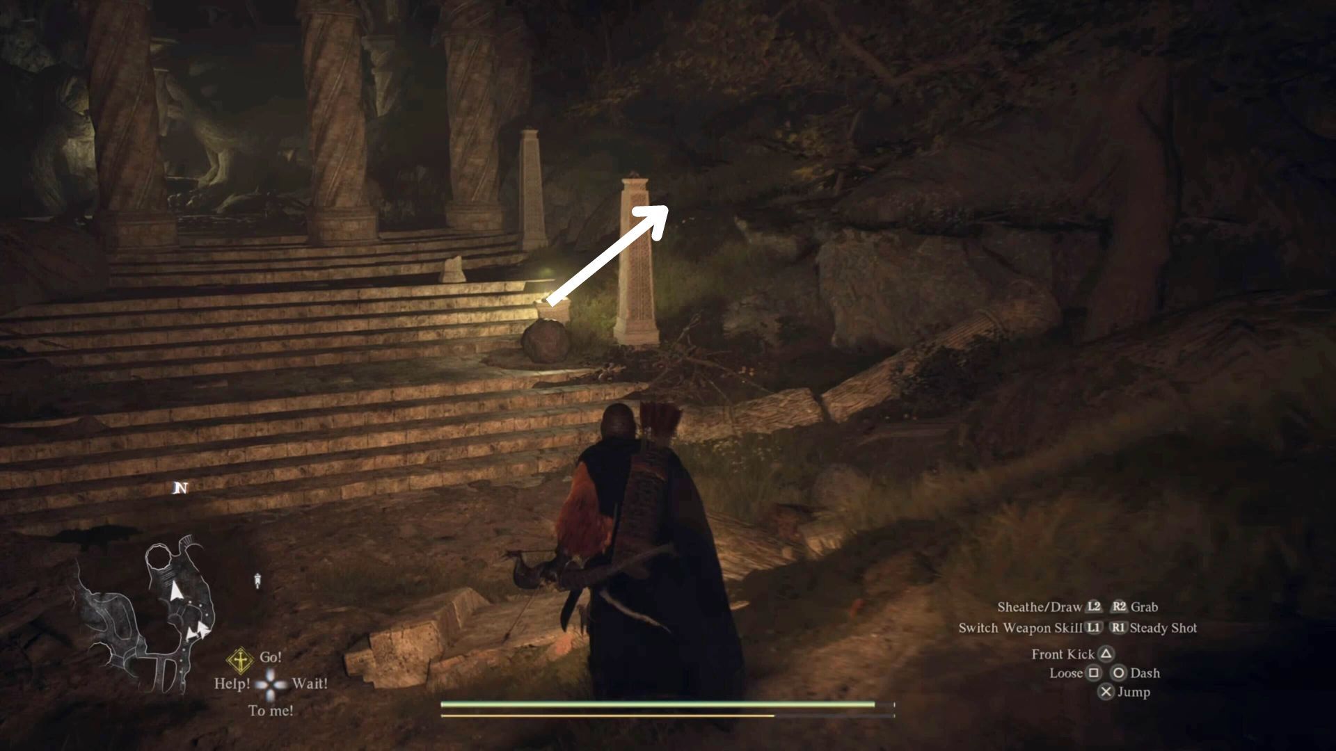 A Dragon's Dogma 2 player venturing through the Ancestral Chamber location