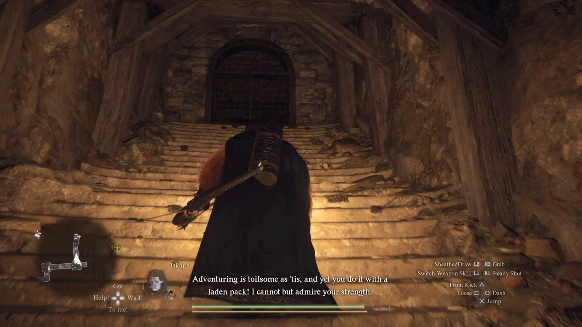 A Dragon's Dogma 2 player exiting the Ancestral Chamber location