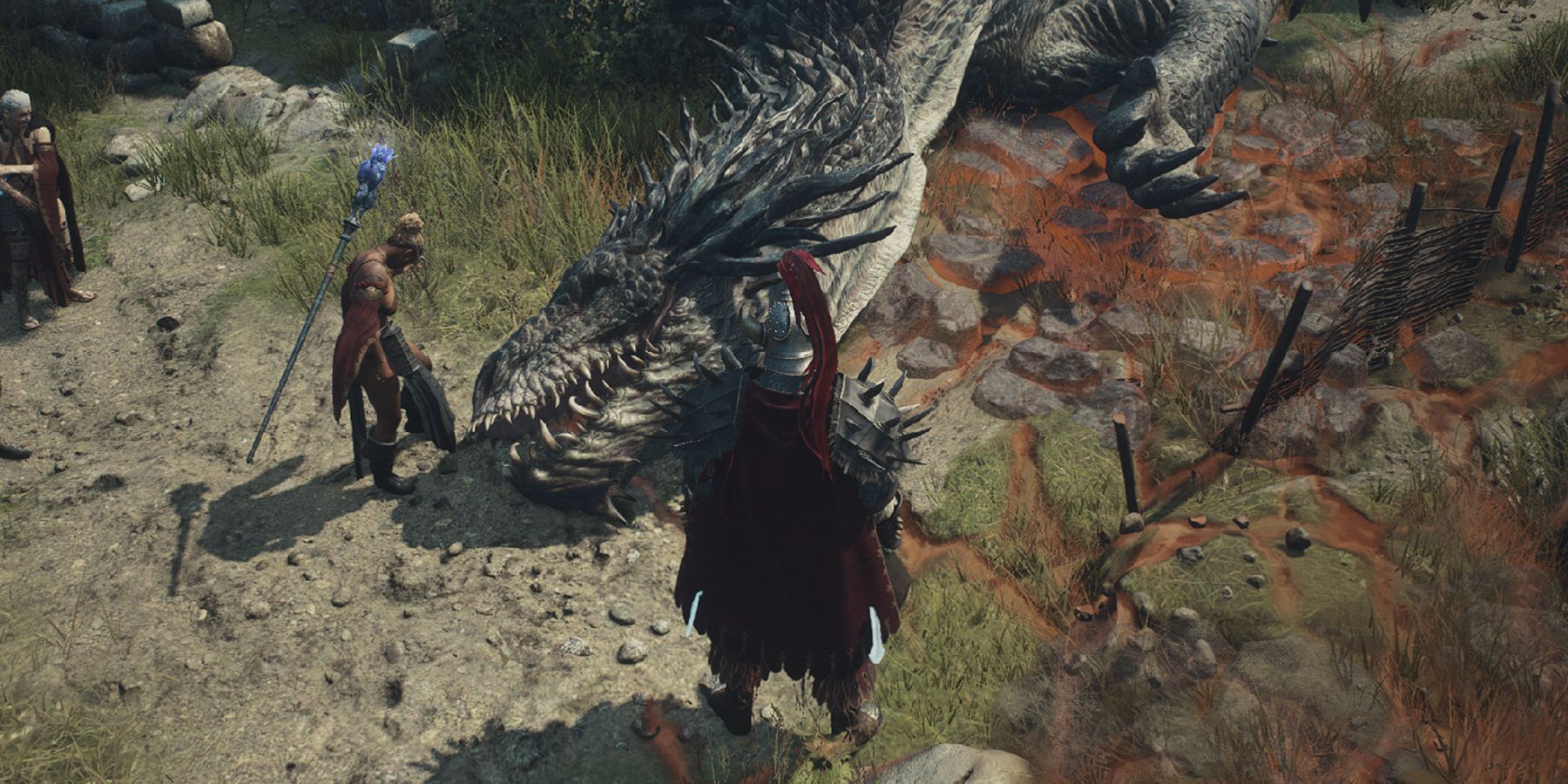 Dragon's Dogma 2 - Looking Down At Dead Drake