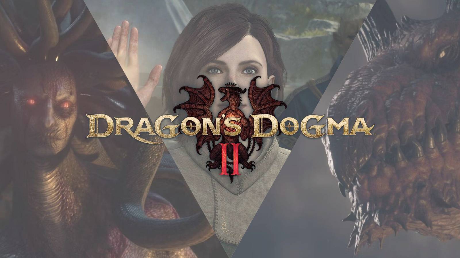 Medusa and Dragon with an NPC from Dragon's Dogma 2