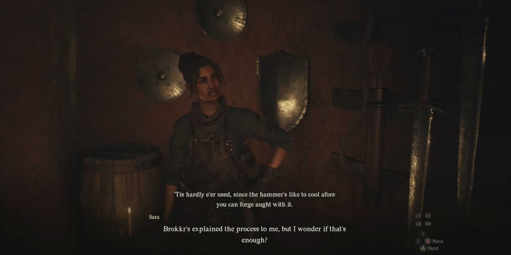 Dragon's Dogma 2 Sara at Brokkr's Smithy