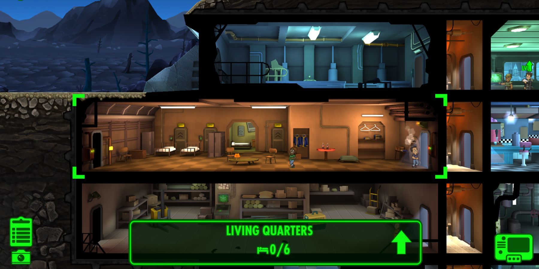 Living Rooms in Fallout Shelter
