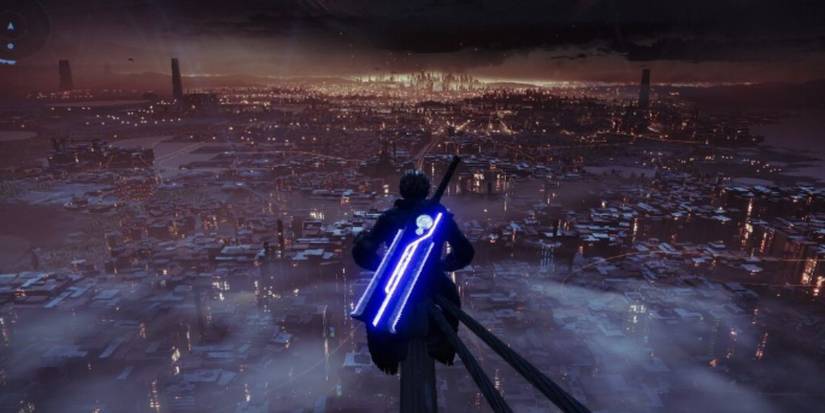 the player walking around with falling guillotine in destiny 2