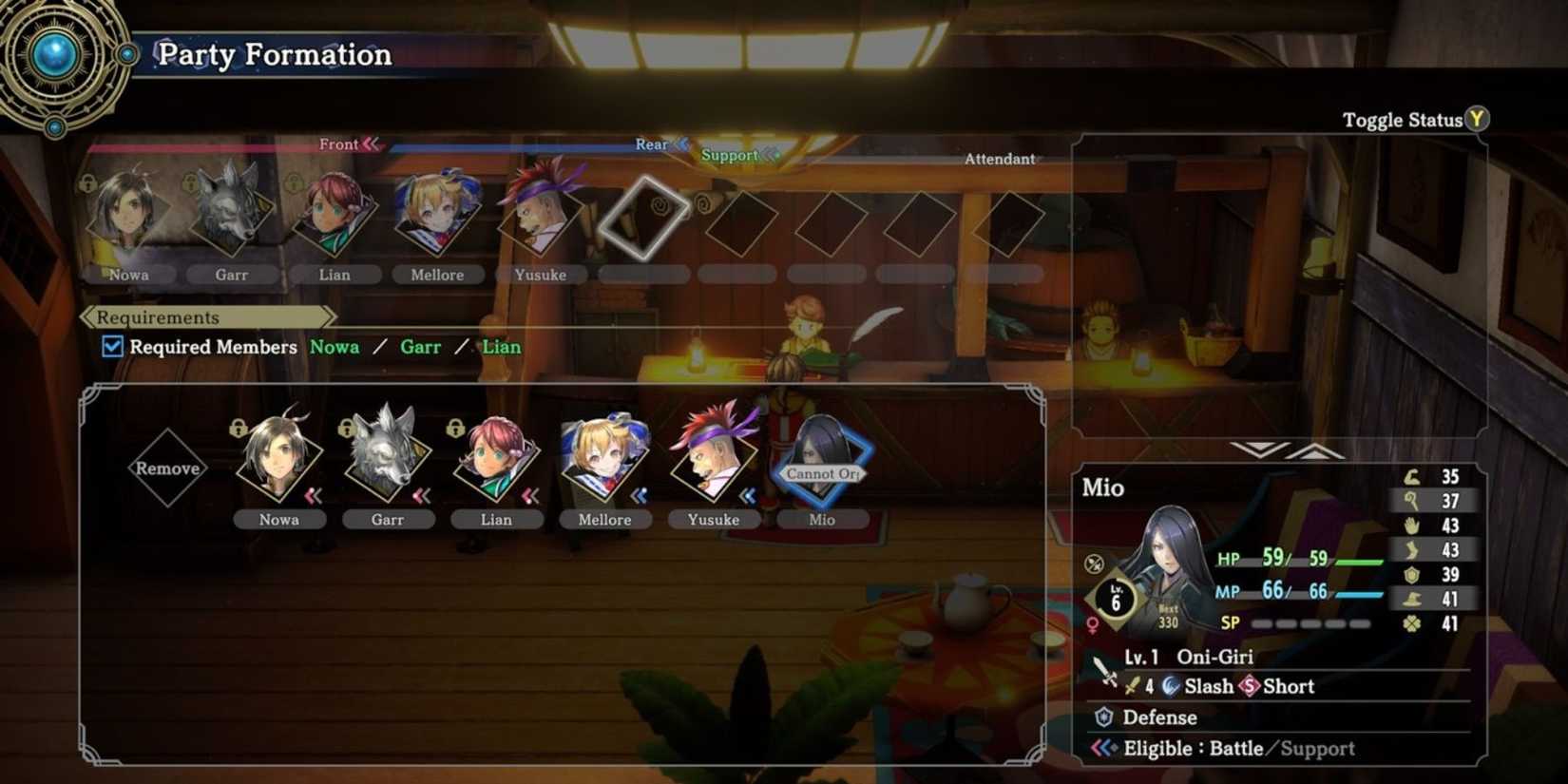 a team composition examples in eiyuden chronicle hundred heroes.