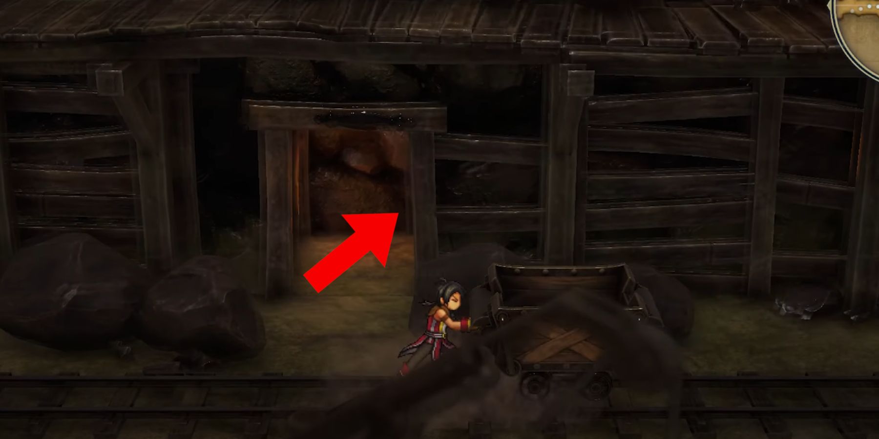 Eiyuden Chronicles HH - move the cart and go up the side stairs in the mines