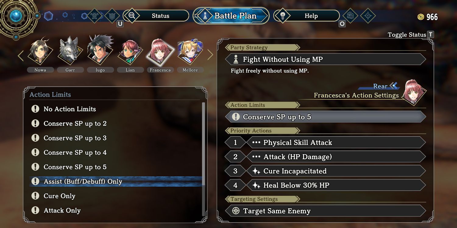 An Image of Eiyuden: Setup Auto Battle