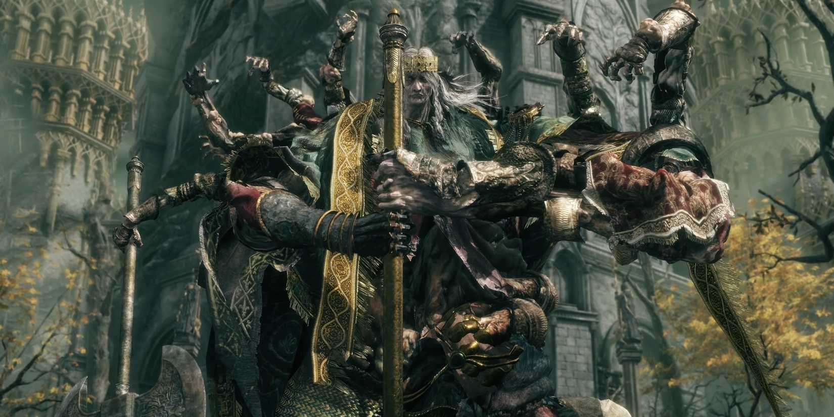 Godrick, the Grafted challenges the Tarnished