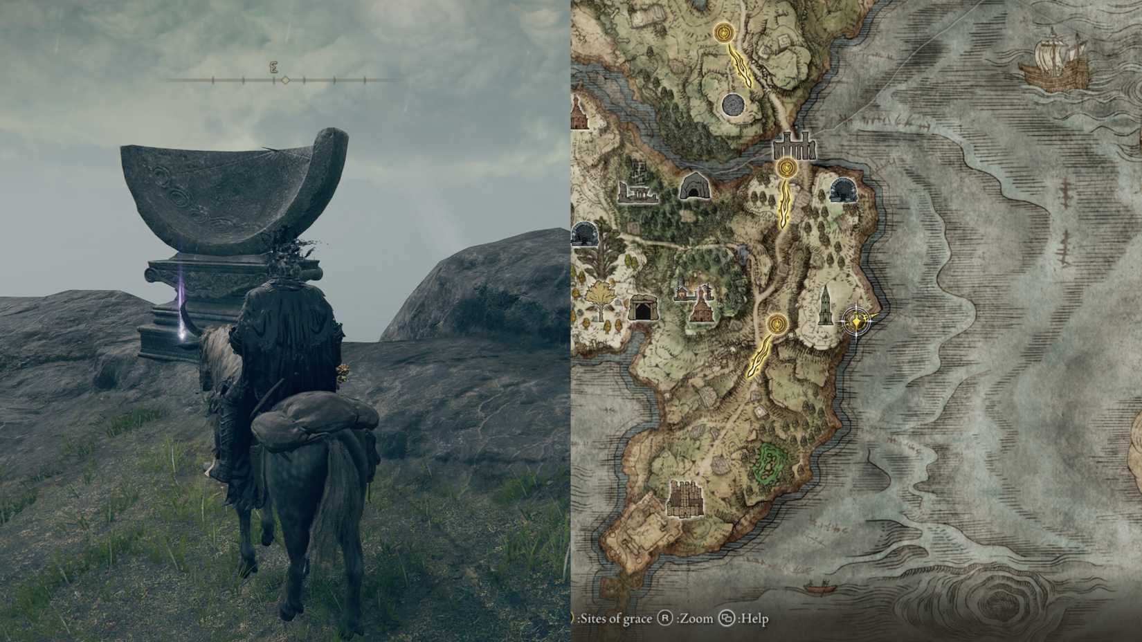 Elden Ring Starlight Shard location - East of Oridys's Rise