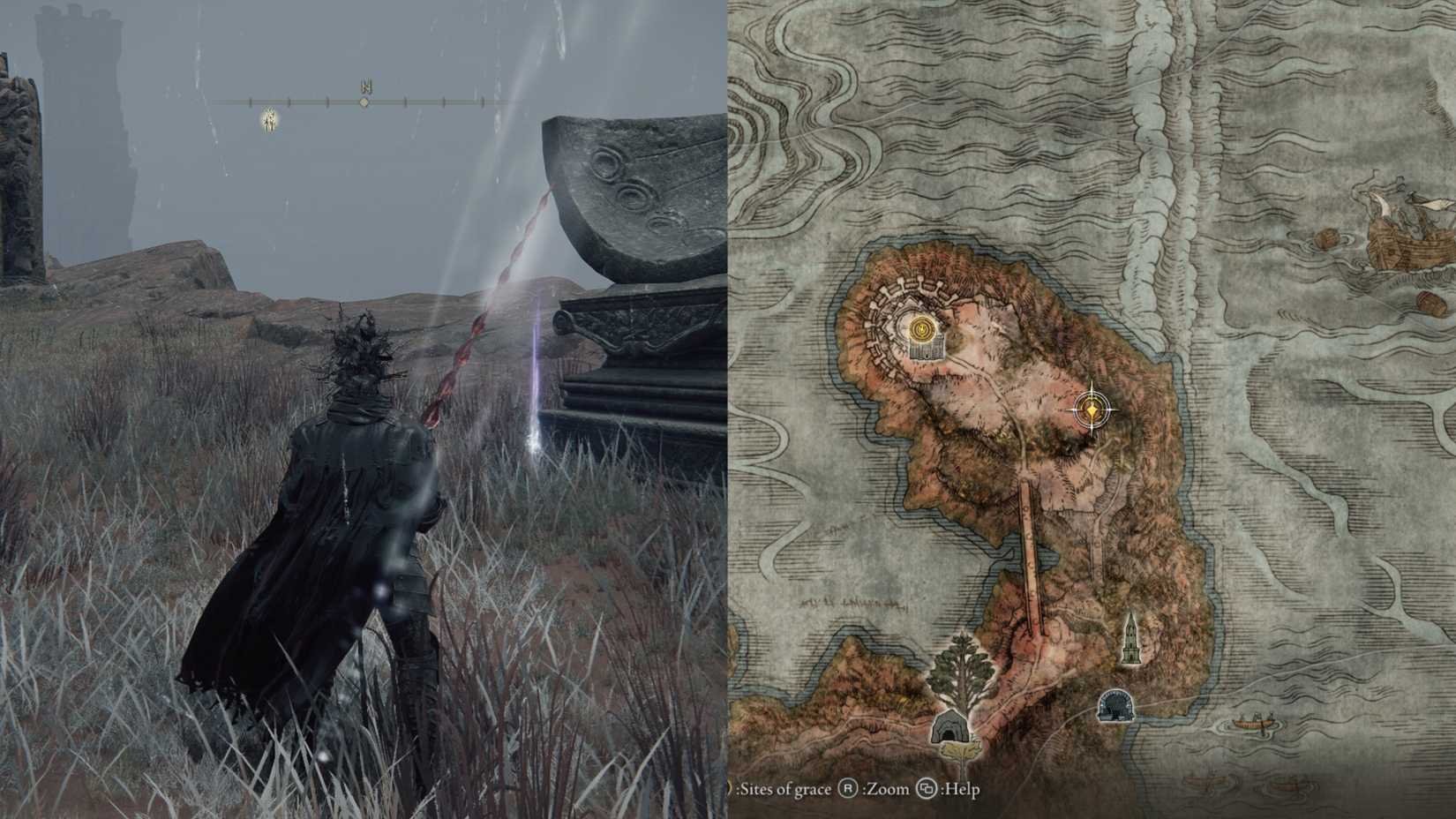 Elden Ring Starlight Shard location - Southeast of Bestial Sanctum