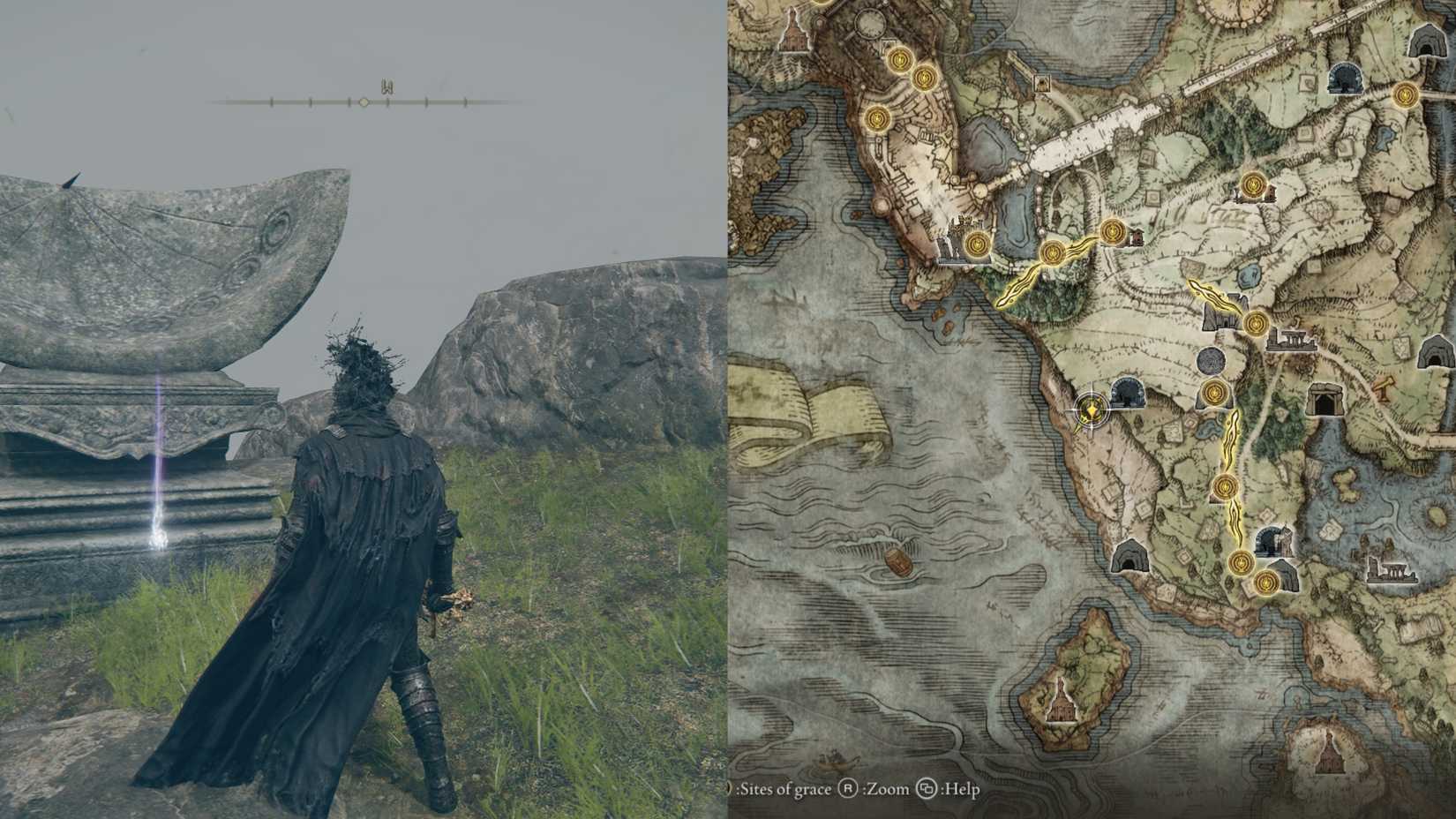 Elden Ring Starlight Shard location - Southwest of Stormhill Shack