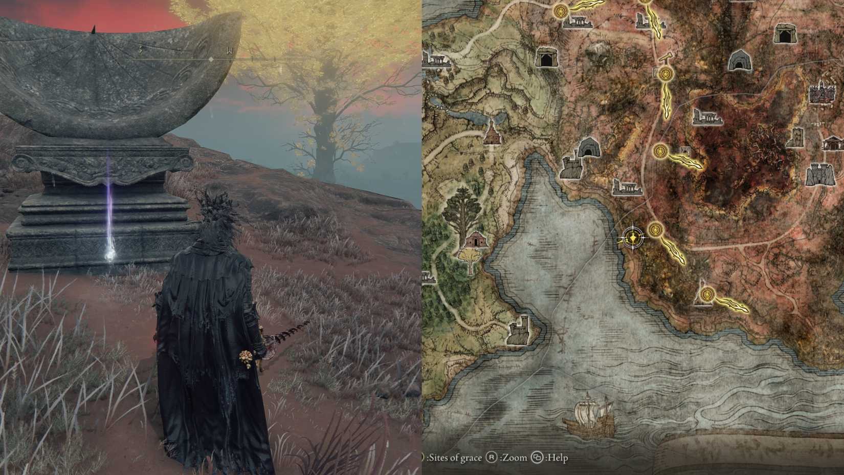 Elden Ring Starlight Shard location - West of Caelid Highway South