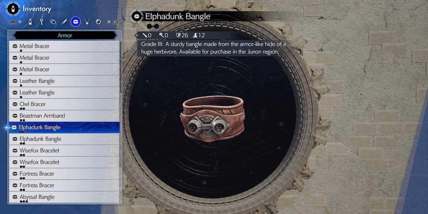 Looking at elphadunk bangle in the menu