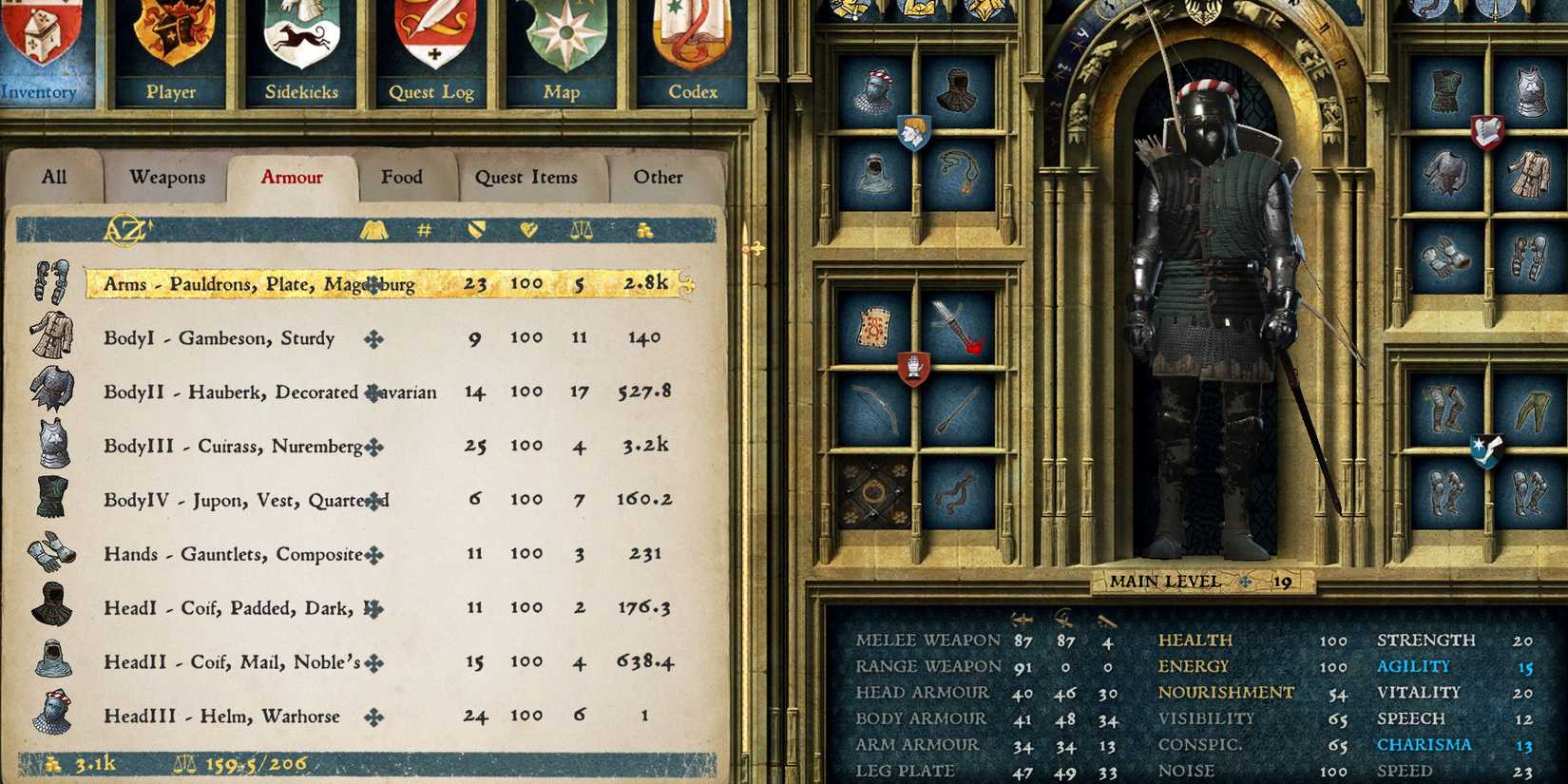 Armor sets found in Kingdom Come: Deliverance