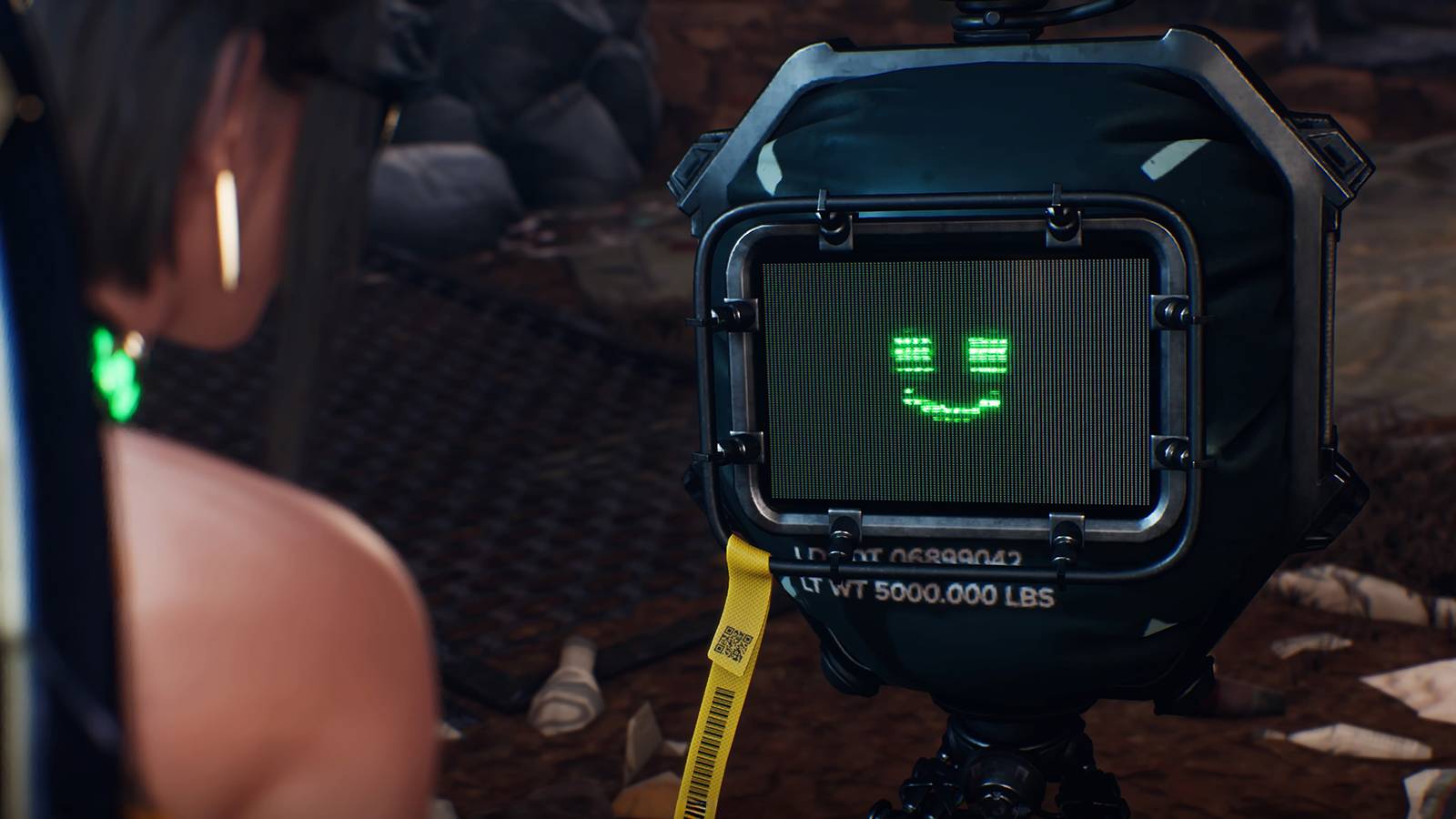 EVE speaking to Digger in Stellar Blade