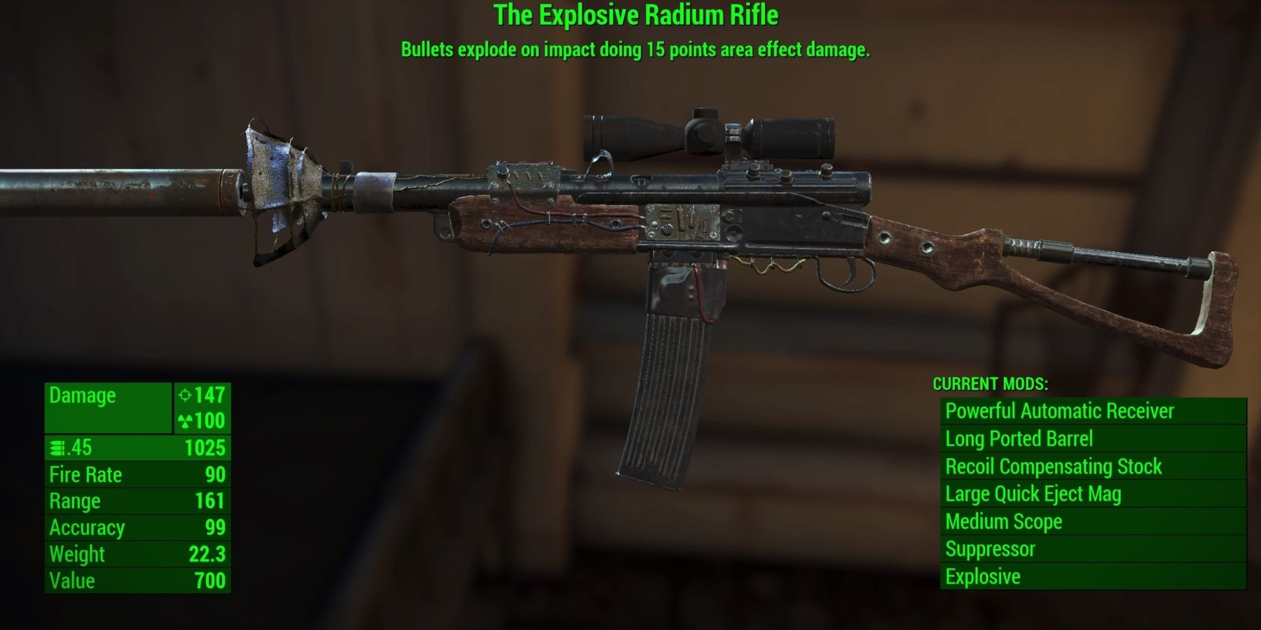 Explosive Radium Rifle in Fallout 4
