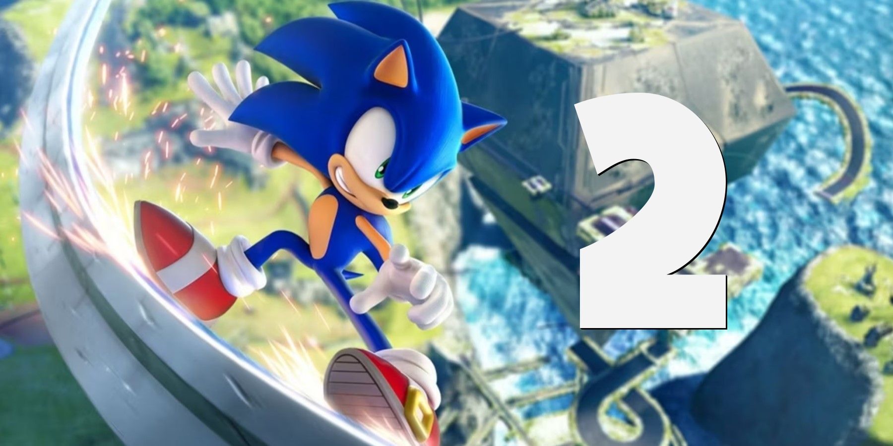 sonic frontiers cover art with the number 2