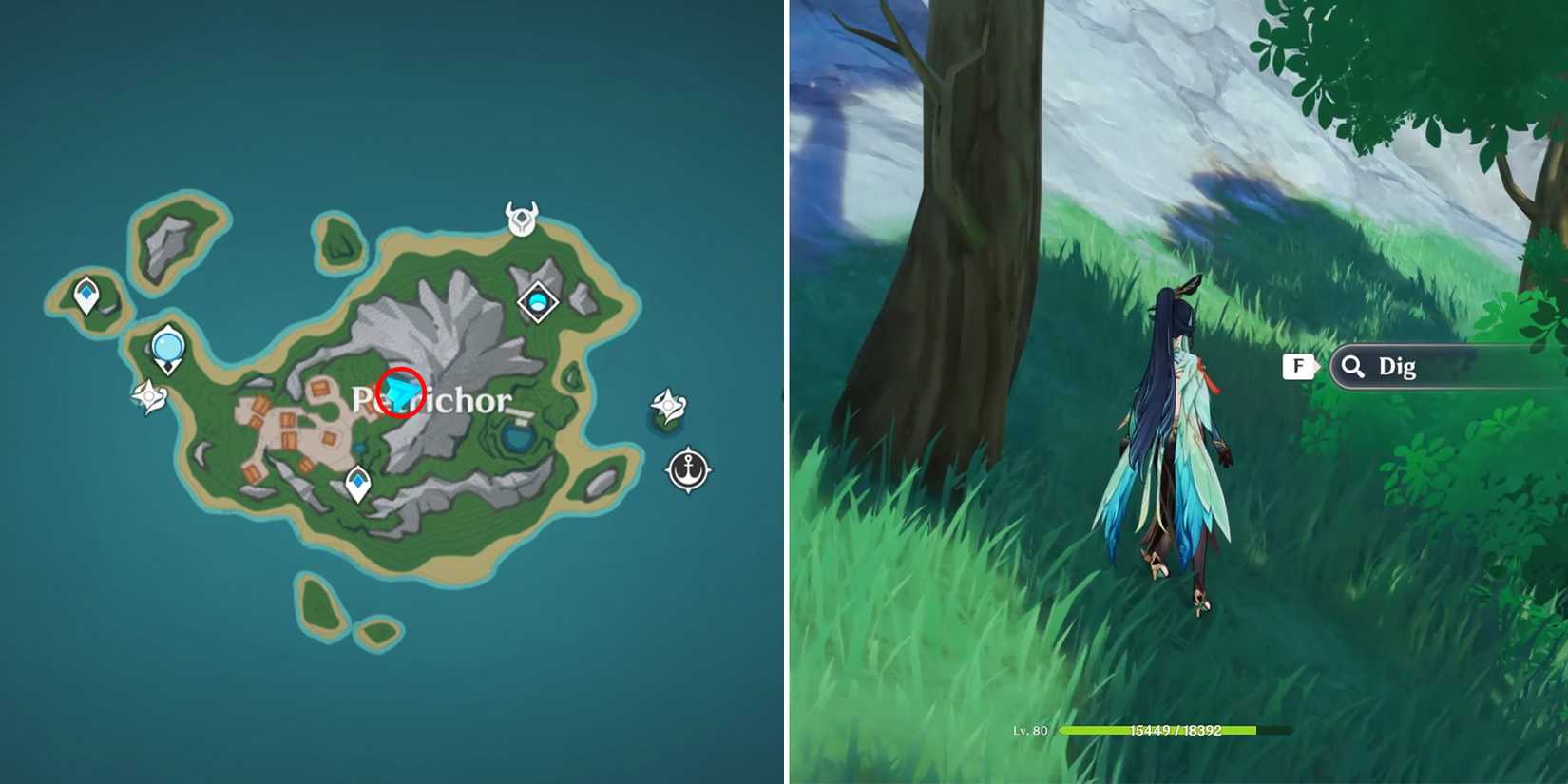 facing the heart of the mountains ancient piece of paper location in genshin impact