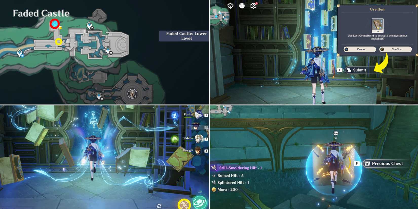 faded castle chest location 4 in genshin impact