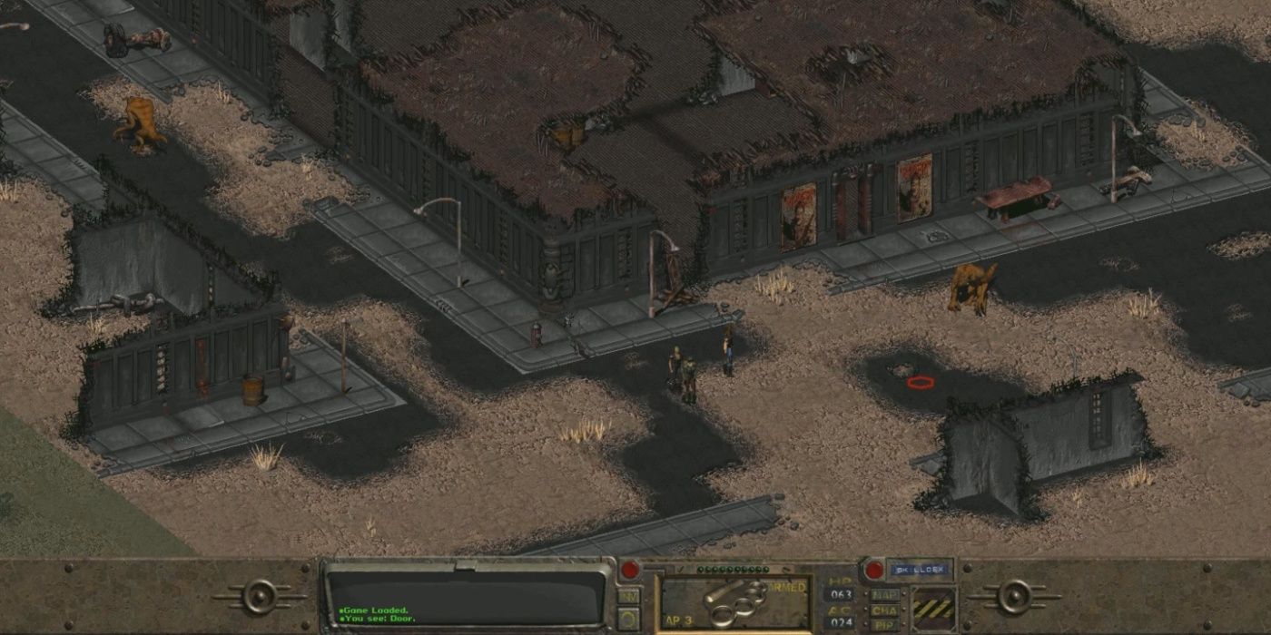 Fallout 1 camera showing building