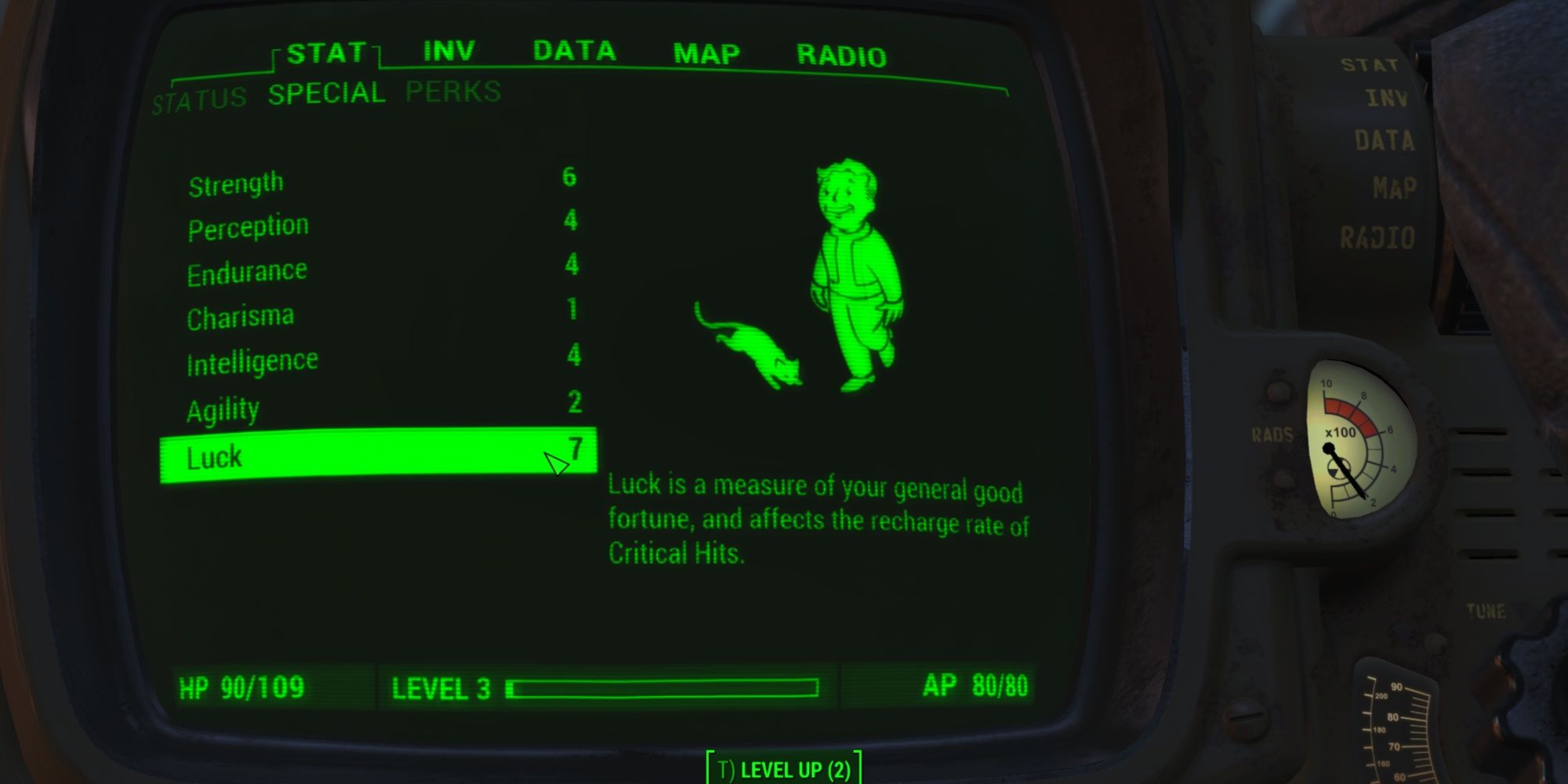 Fallout 4 Luck Starting Stat