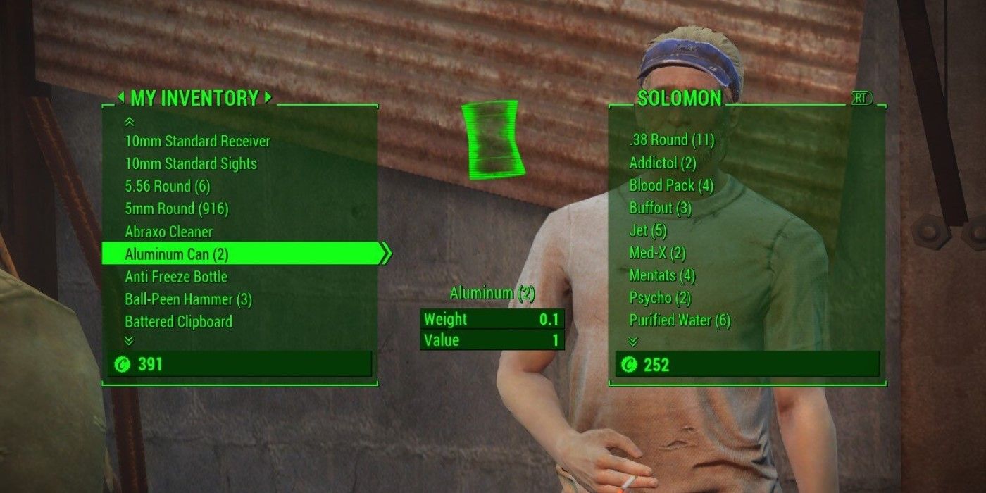 fallout 4 tips and tricks - vendor inventory screen