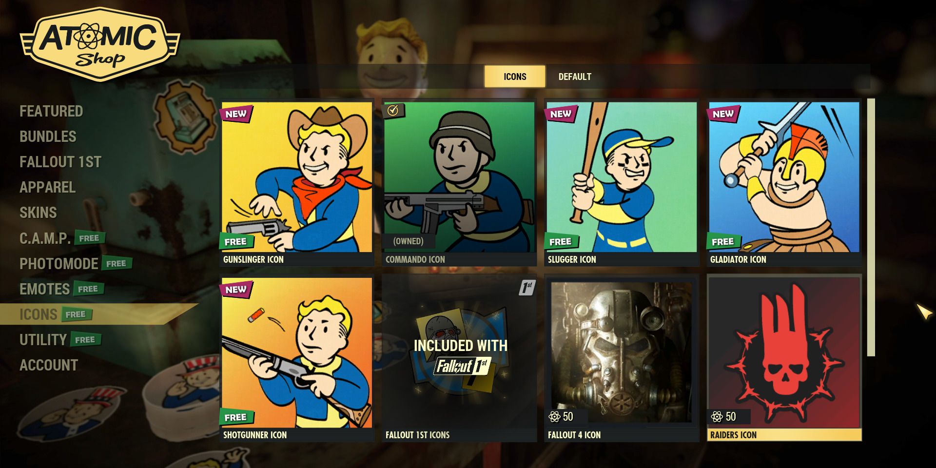 Fallout 76: How to Change Your Icon
