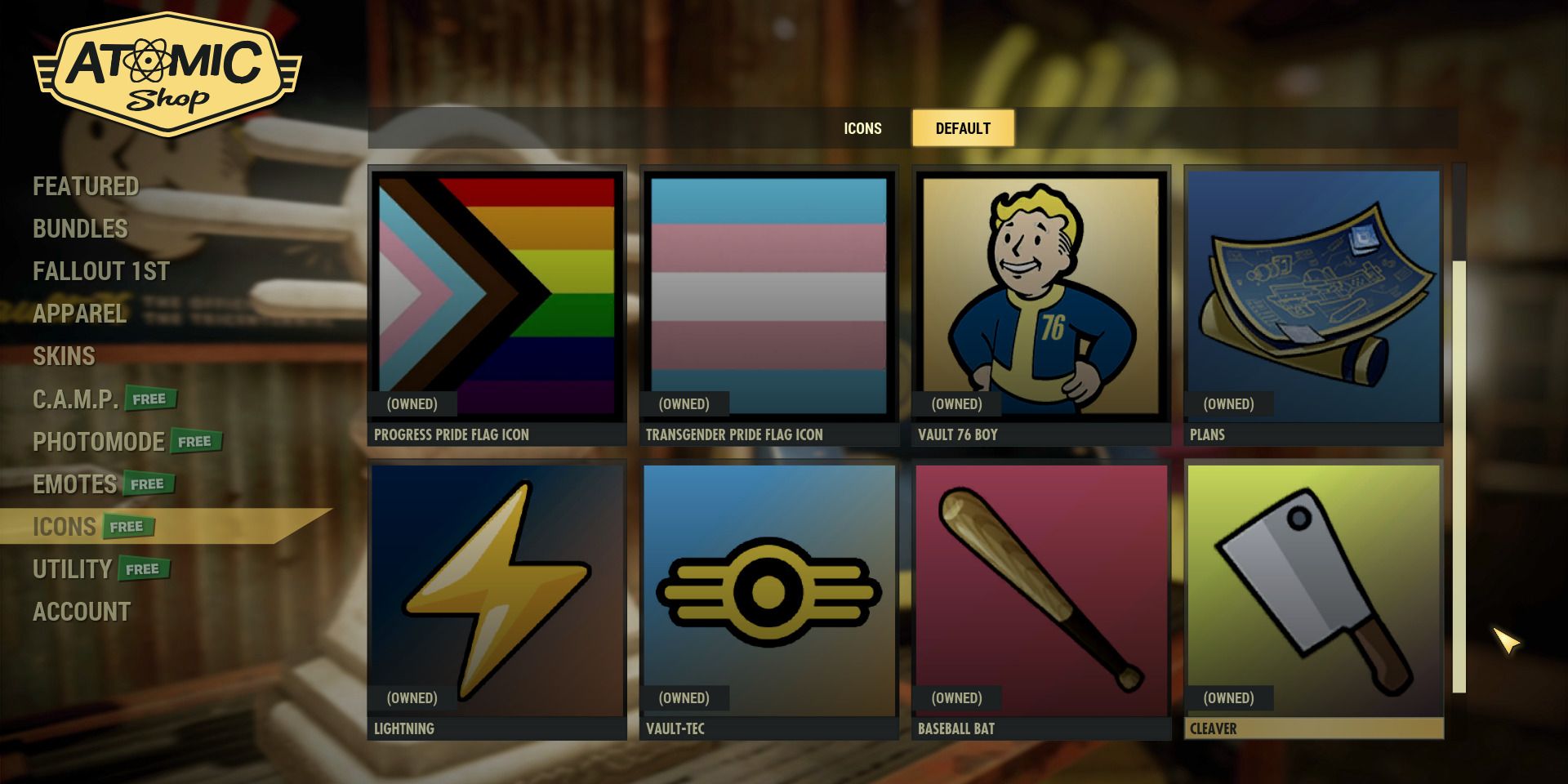 Fallout 76: How to Change Your Icon