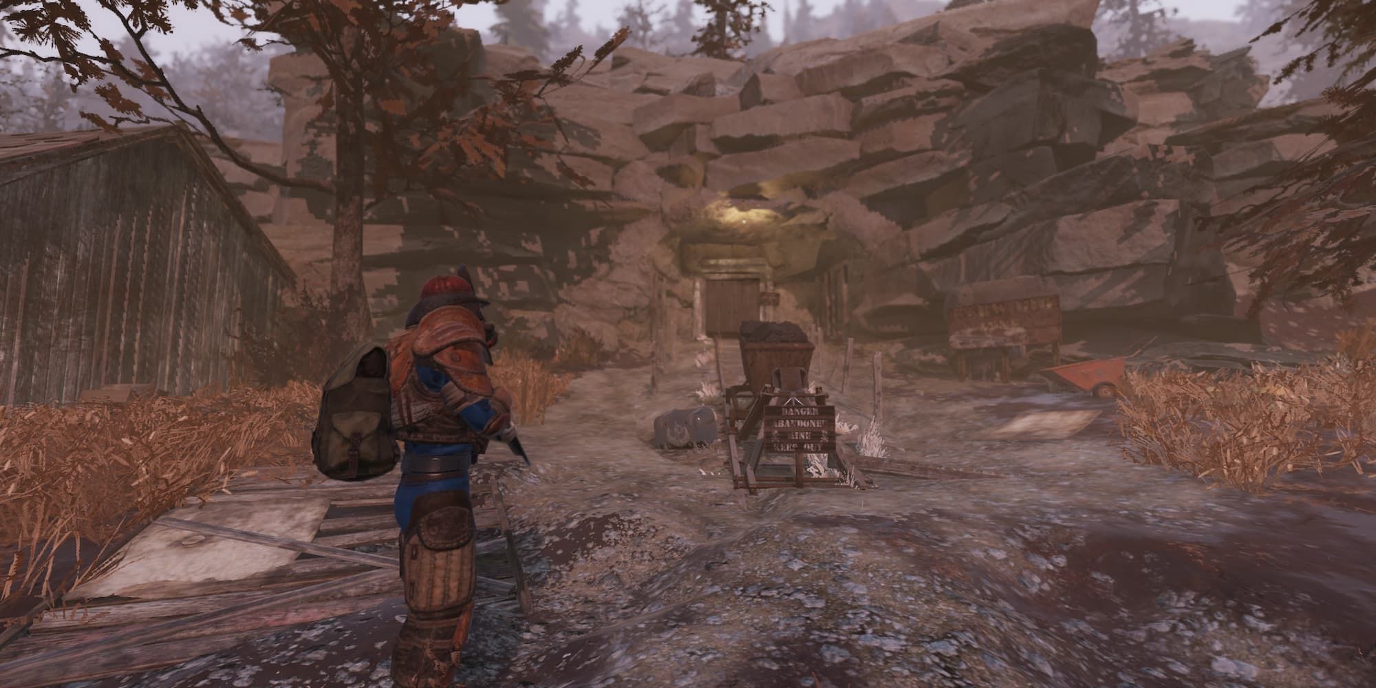 Exterior of the Kerwood Mine in Fallout 76