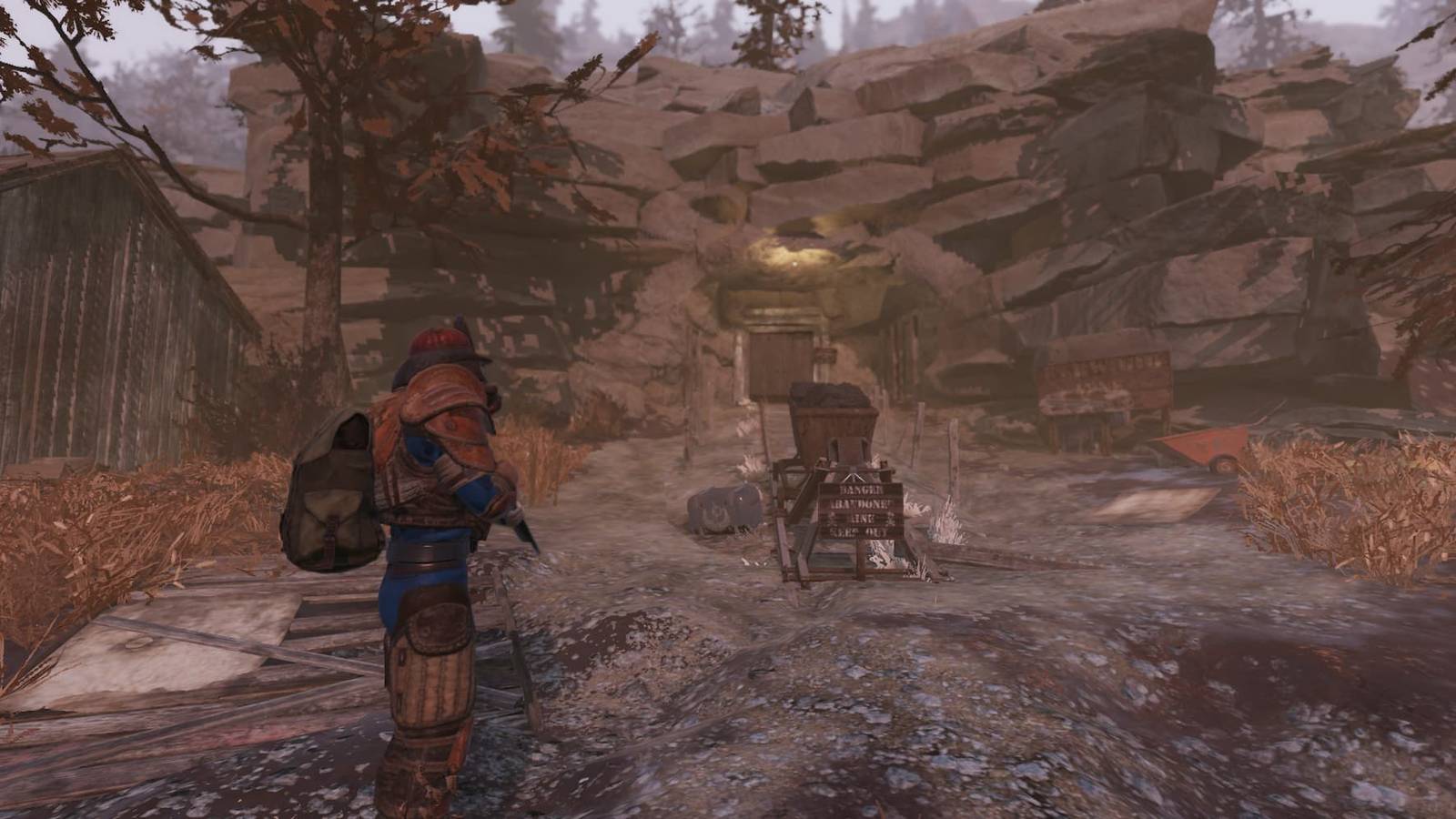 Exterior of the Kerwood Mine in Fallout 76