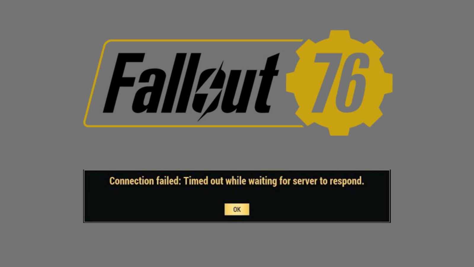 a connection error in fallout 76.