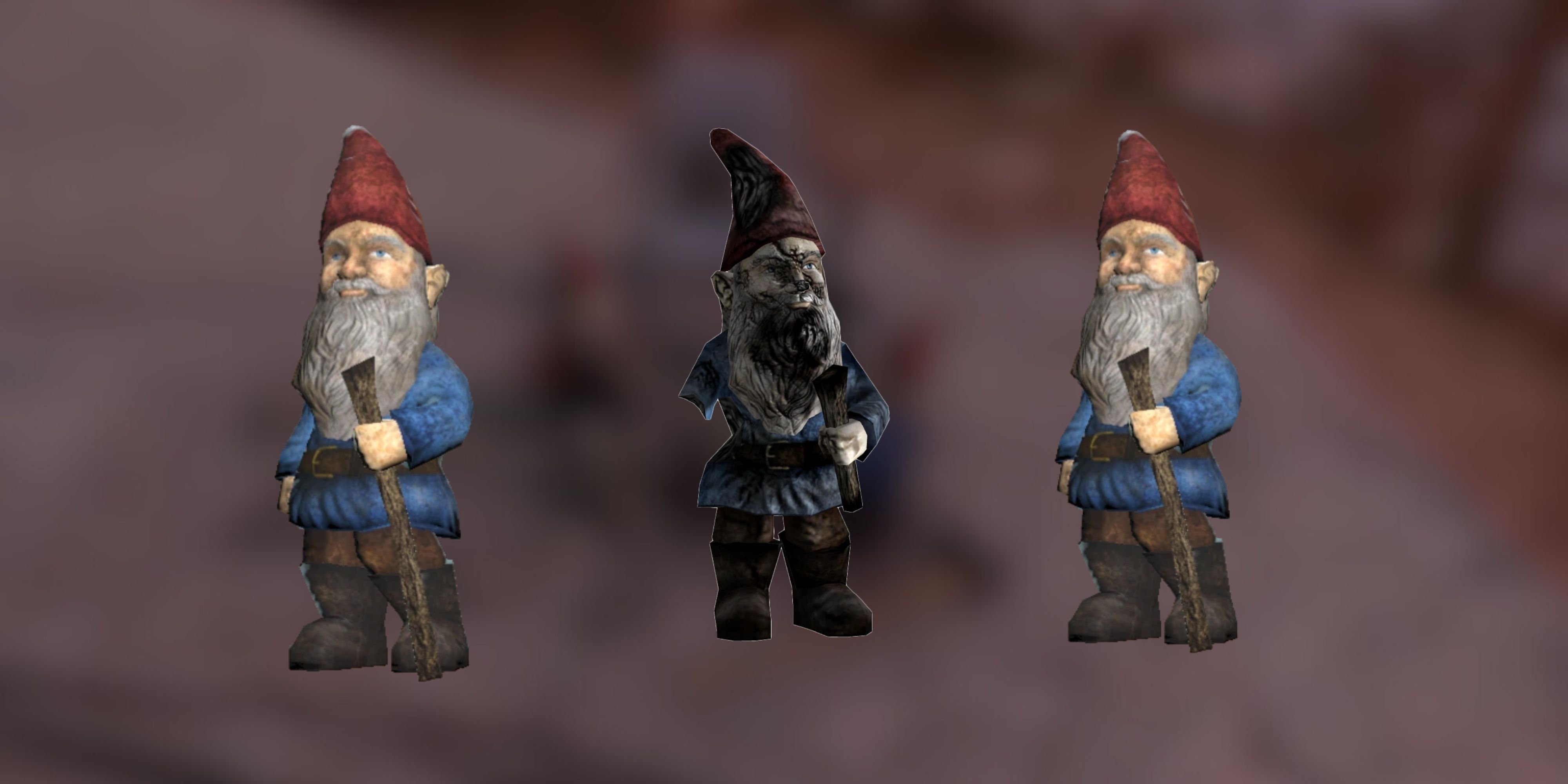 three gnomes from fallout 76.