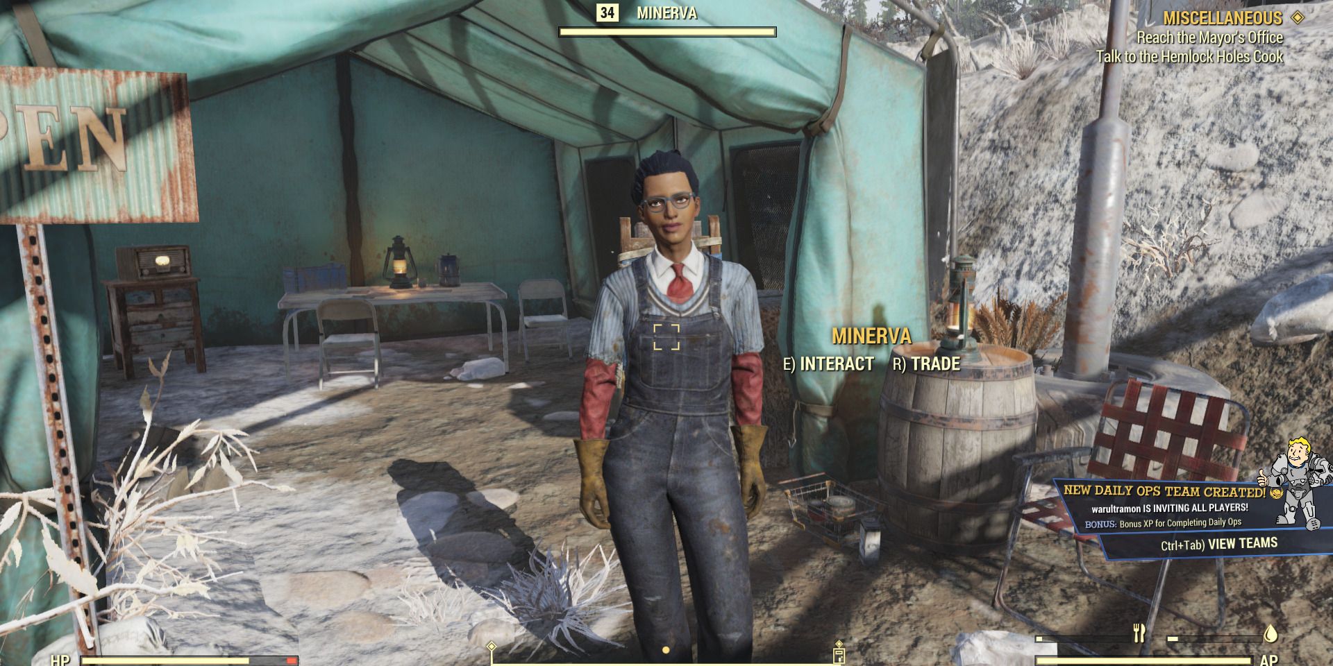 Image of the vendor minerva in Fallout 76