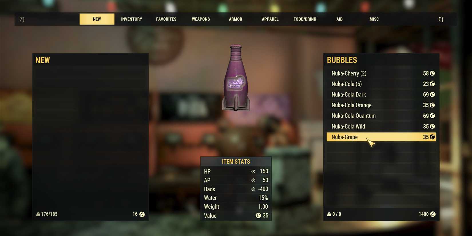 Image of some nuka grape for purchase in Fallout 76