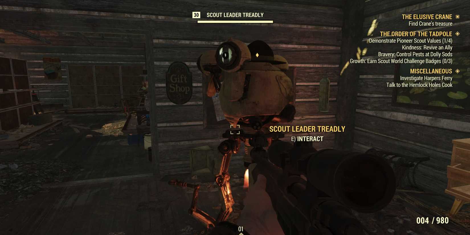 Image of Scout Leader Treadly at Dolly Sods in Fallout 76