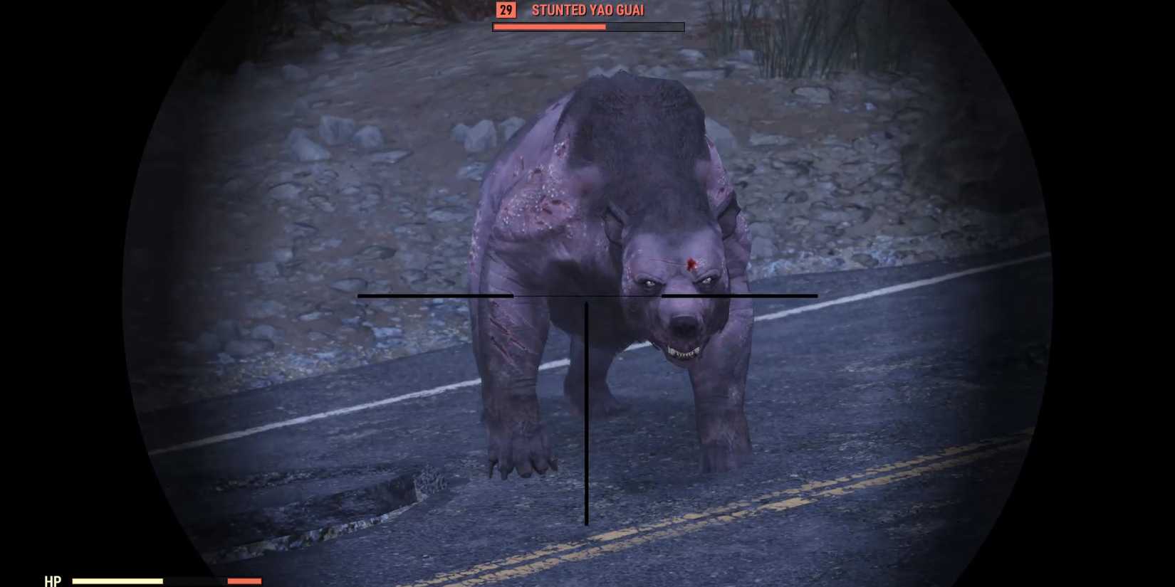 Image of a stunted yao guai in Fallout 76