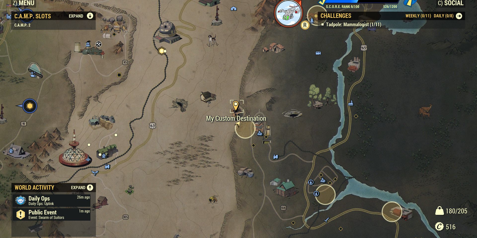 Fallout 76: Snallygaster Locations
