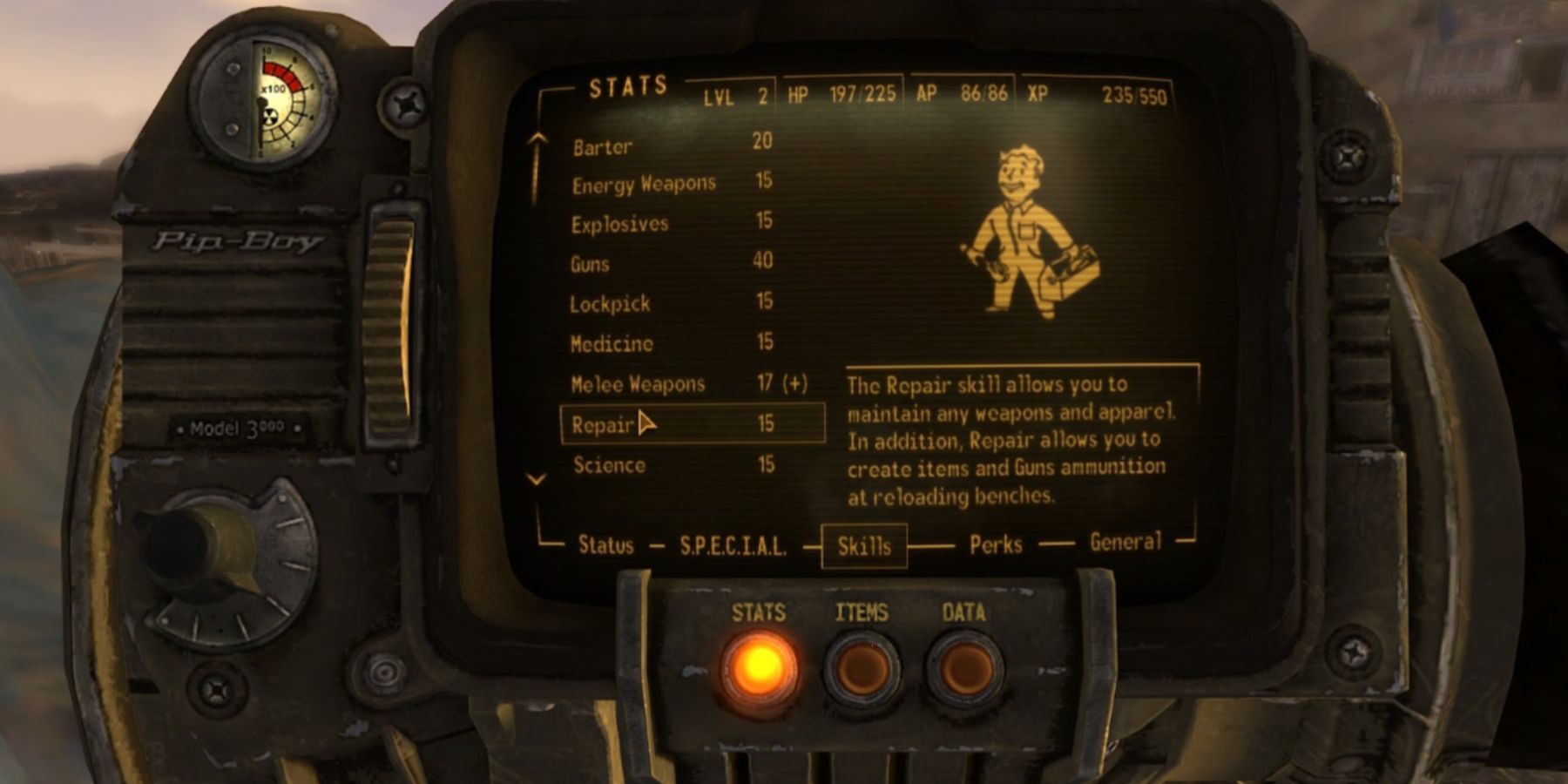 Fallout New Vegas: Stats - Skills