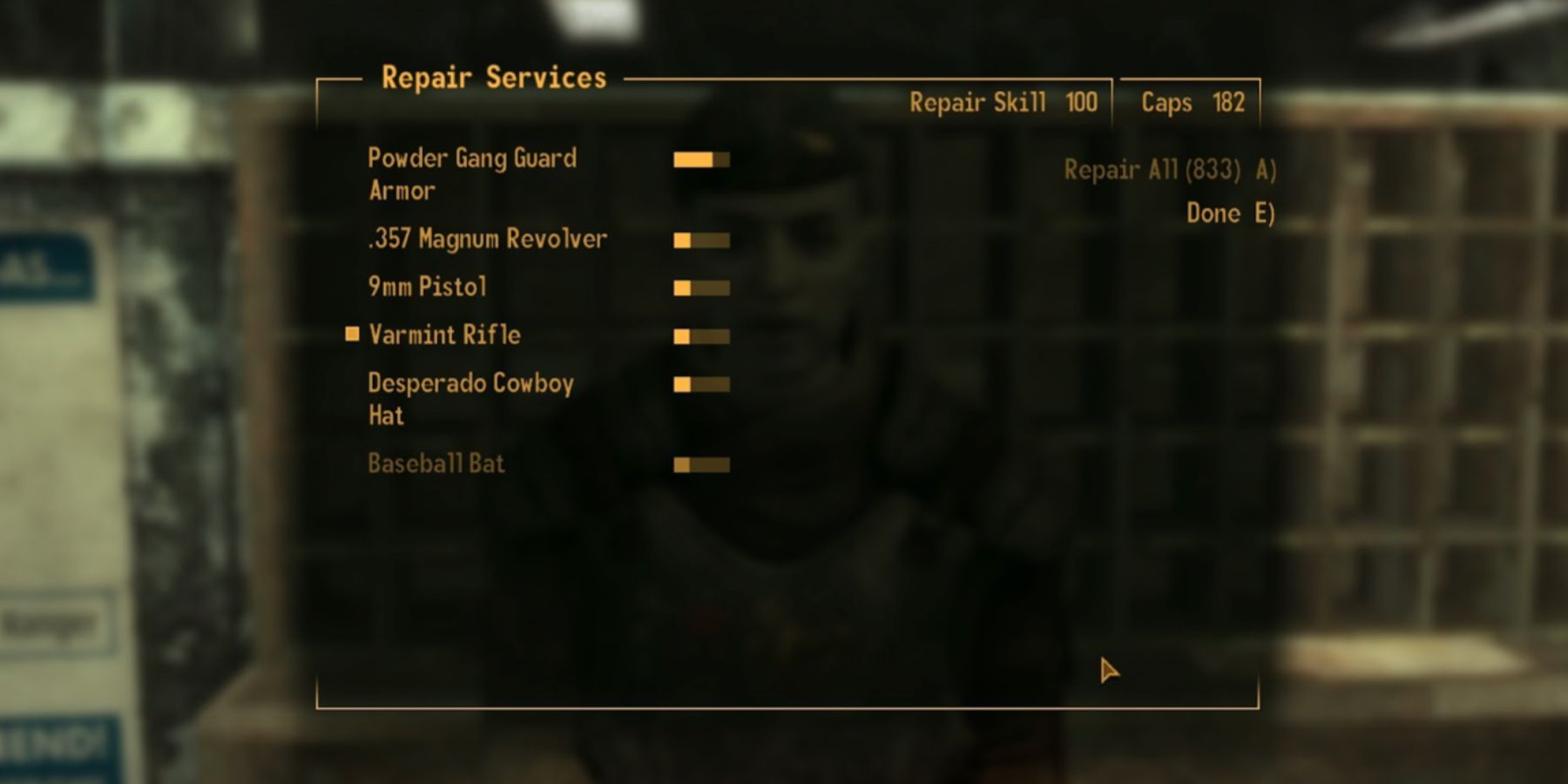 Fallout New Vegas: Repair Services