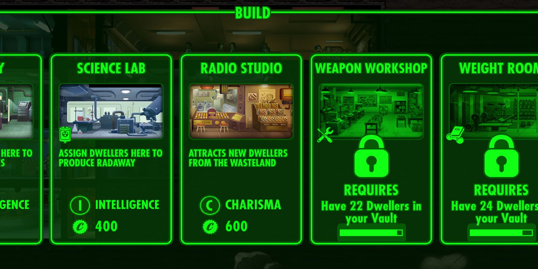 fallout shelter build menu