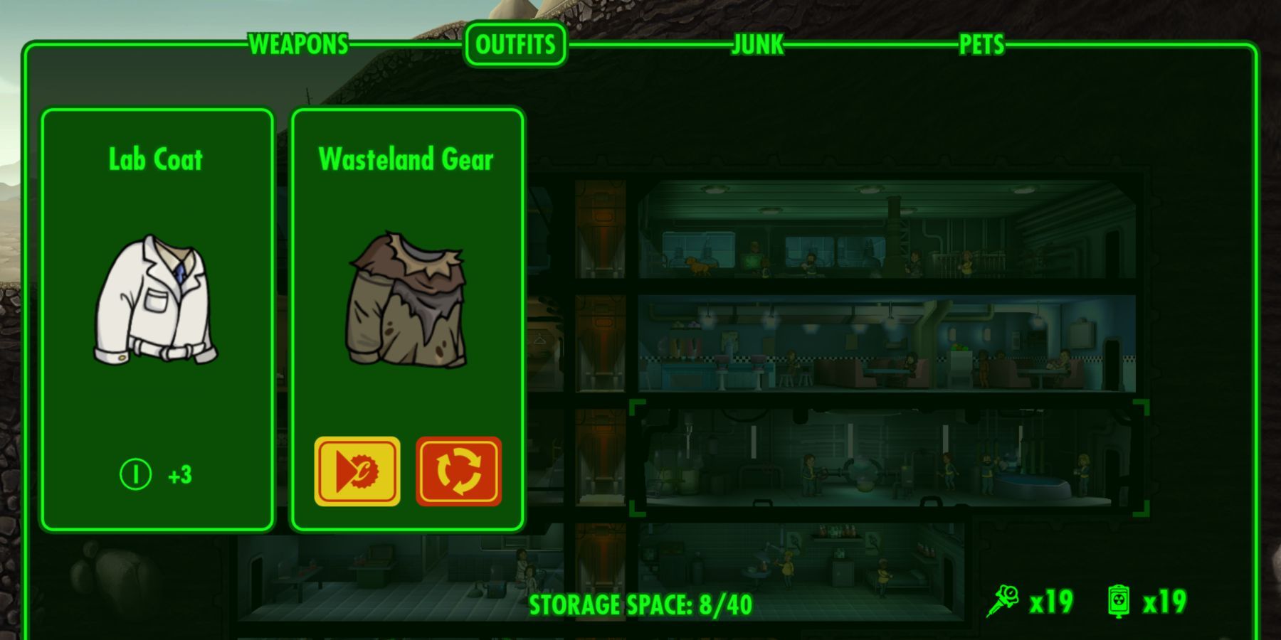 Fallout Shelter Outfits