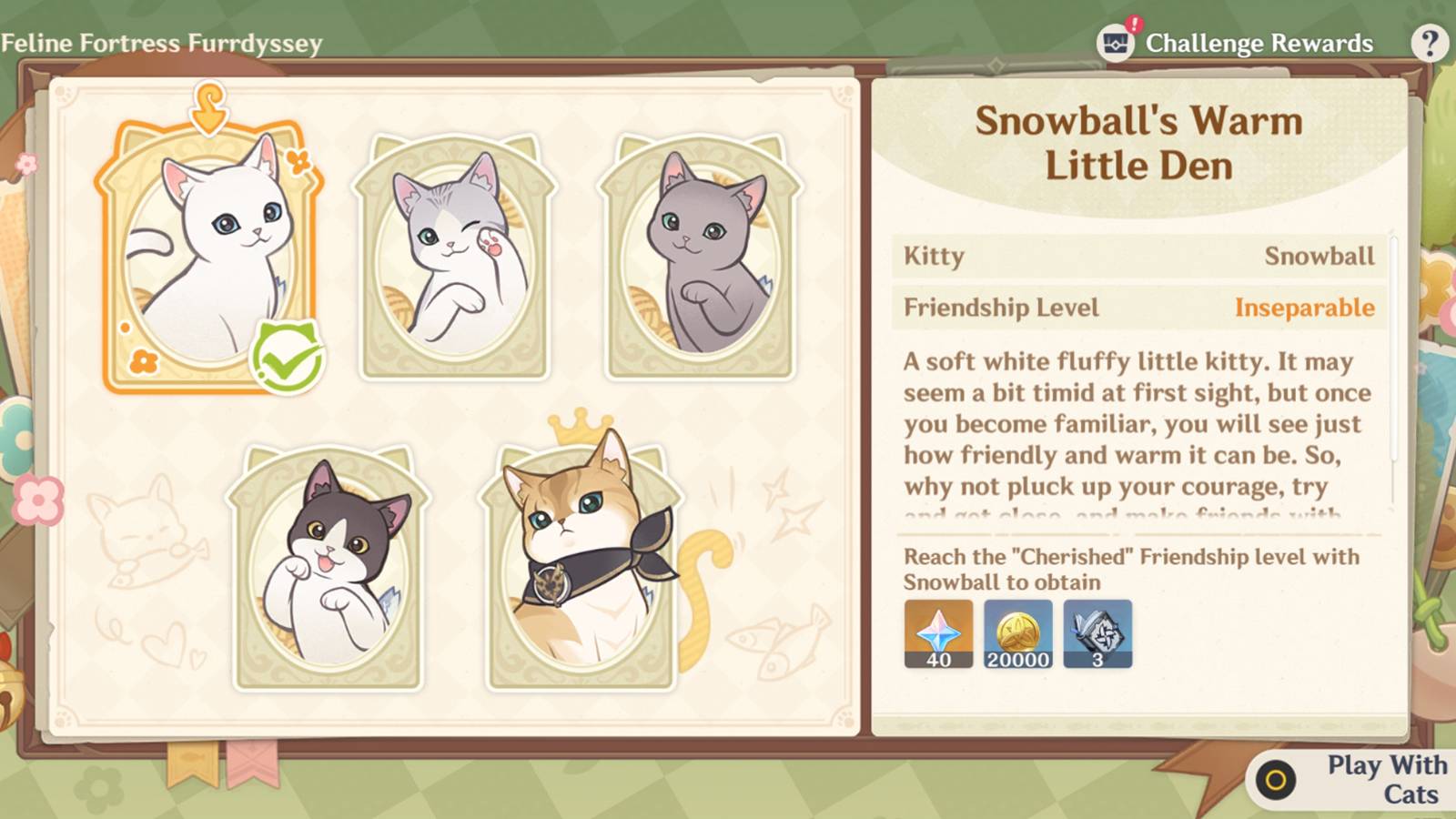 Feline Fortress Furrdyssey event genshin impact guide full