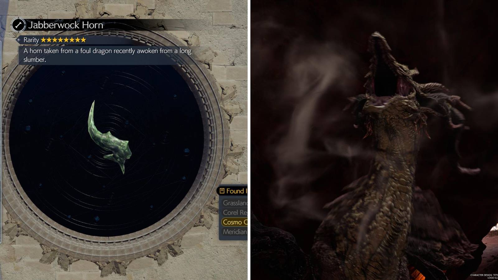 The Jabberwock Horn In The Inventory & The Jabberwock Screaming 