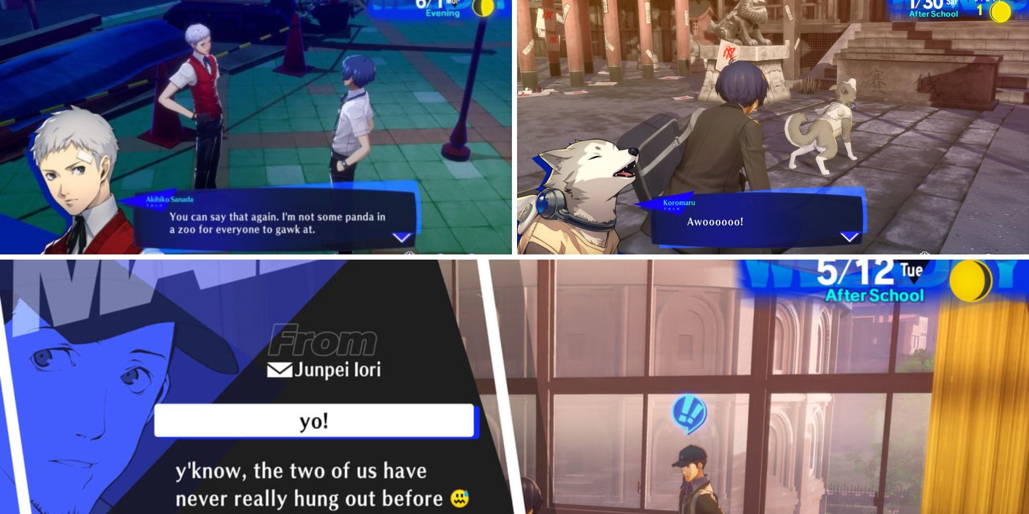 The Player Hanging Out With Akihiko, Koromaru, and Junpei 